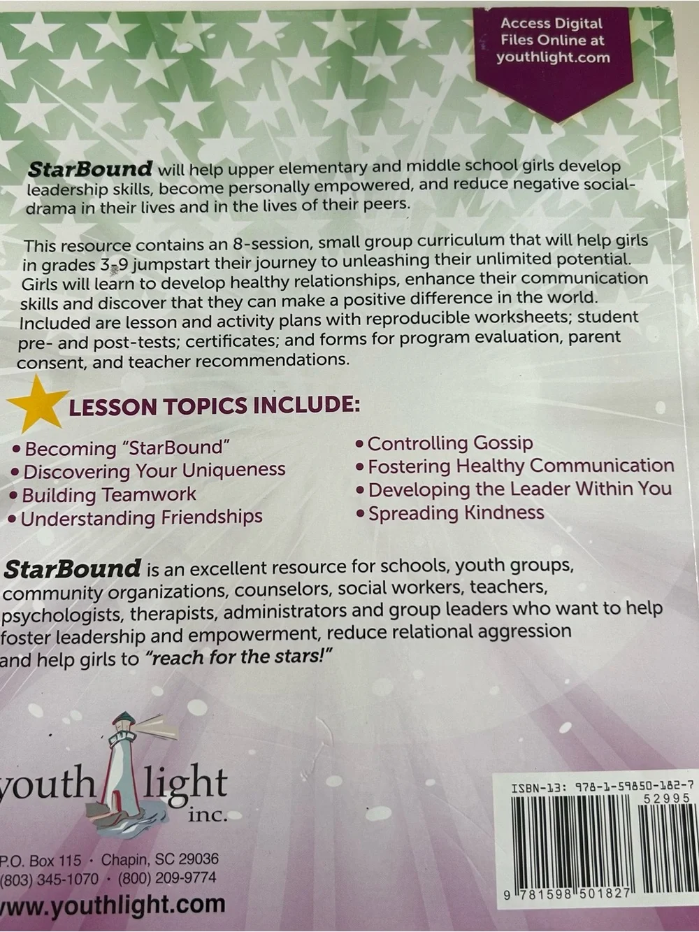Starbound Small Group Counseling Curriculum for Girls